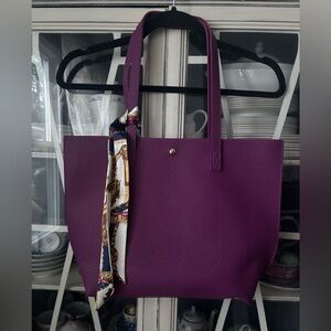 Faux Pebble Leather Shoulder Bag